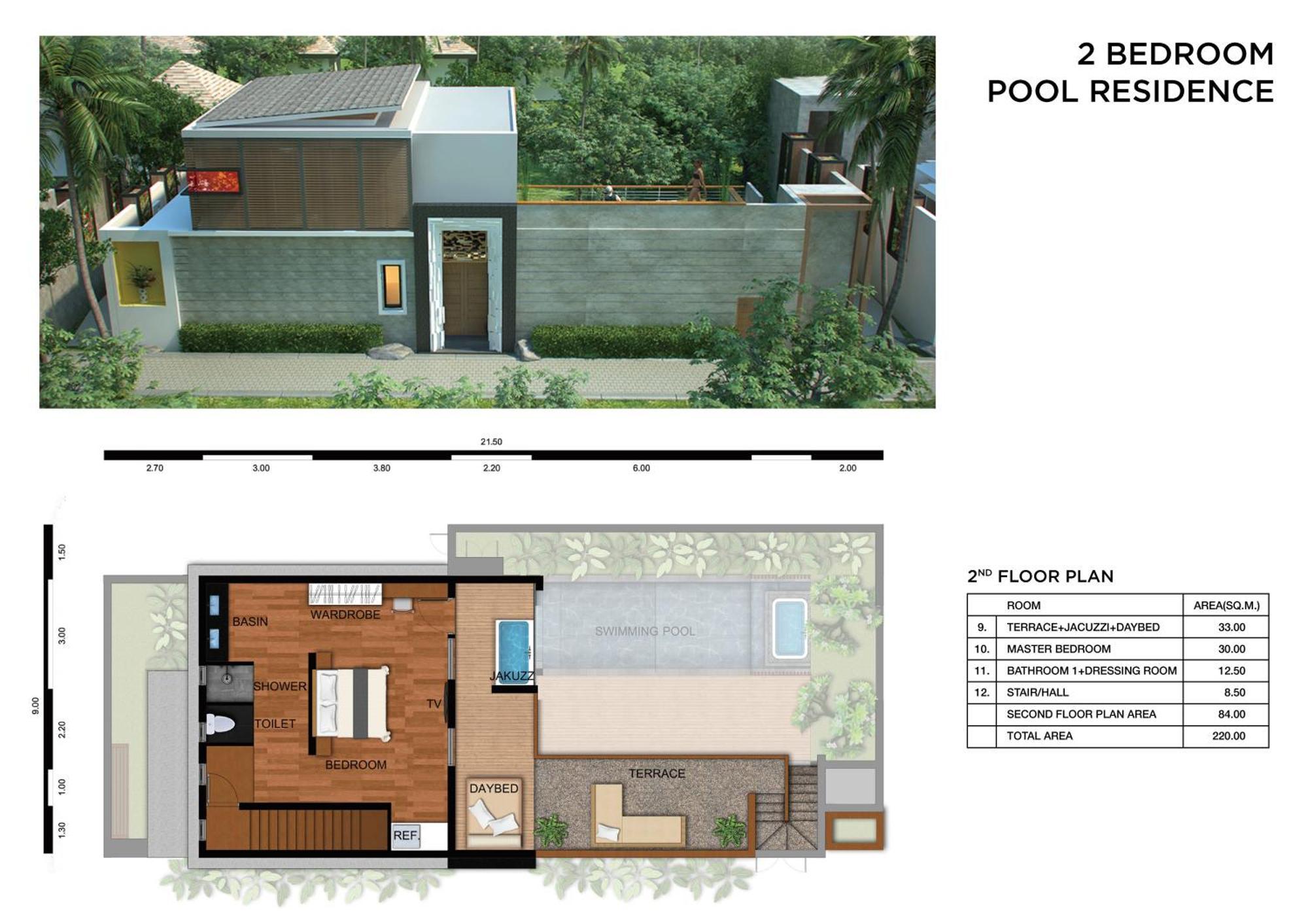 Residenza con 2 Camere da Letto e Piscina